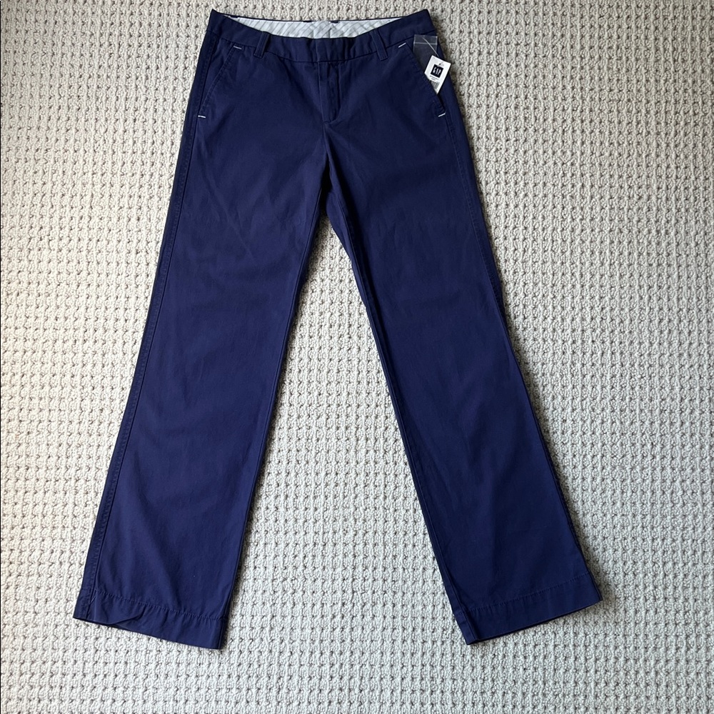 GAP Women's Straight Leg Pants - Navy Blue